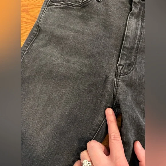 MOTHER Denim High Waist Looker Ankle Fray Lighting Up Lanterns Size 27